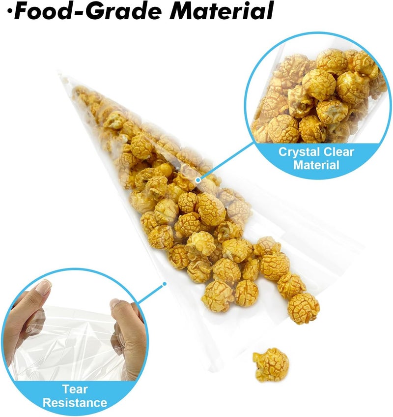 EKAPACKAGING Cone Shaped Treat Bags with Twist Ties - Image 4